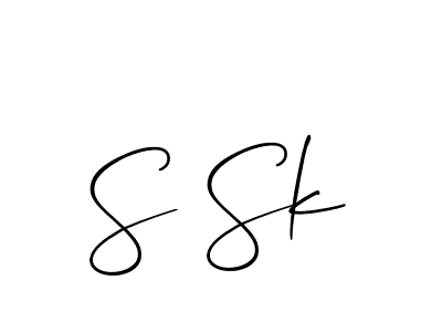 It looks lik you need a new signature style for name S Sk. Design unique handwritten (Allison_Script) signature with our free signature maker in just a few clicks. S Sk signature style 2 images and pictures png