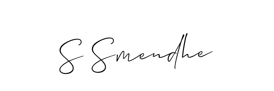 Also we have S Smendhe name is the best signature style. Create professional handwritten signature collection using Allison_Script autograph style. S Smendhe signature style 2 images and pictures png