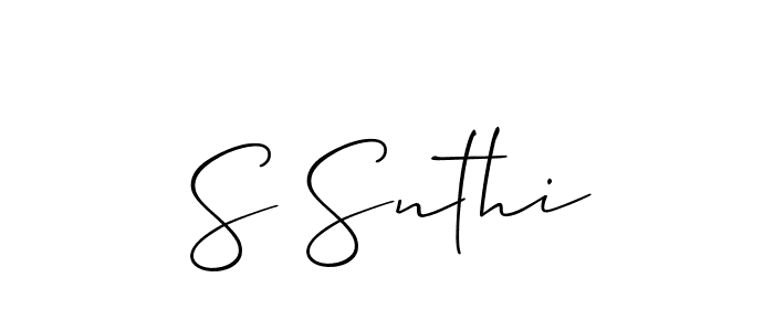 Make a beautiful signature design for name S Snthi. With this signature (Allison_Script) style, you can create a handwritten signature for free. S Snthi signature style 2 images and pictures png
