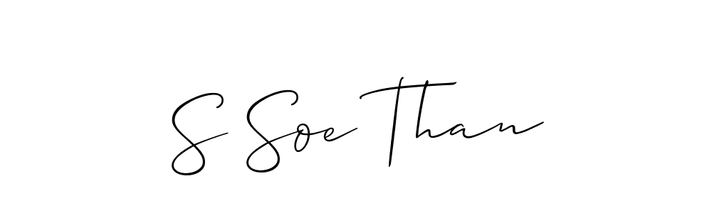 How to make S Soe Than signature? Allison_Script is a professional autograph style. Create handwritten signature for S Soe Than name. S Soe Than signature style 2 images and pictures png
