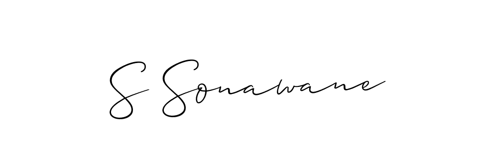 Create a beautiful signature design for name S Sonawane. With this signature (Allison_Script) fonts, you can make a handwritten signature for free. S Sonawane signature style 2 images and pictures png