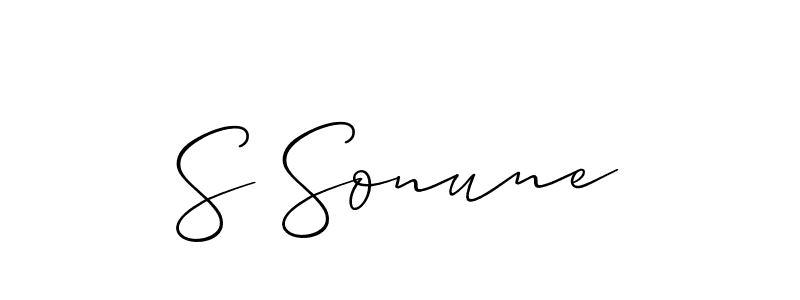 Best and Professional Signature Style for S Sonune. Allison_Script Best Signature Style Collection. S Sonune signature style 2 images and pictures png