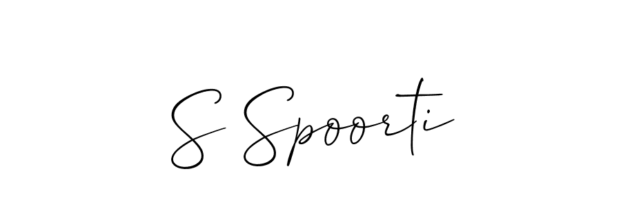 Make a beautiful signature design for name S Spoorti. Use this online signature maker to create a handwritten signature for free. S Spoorti signature style 2 images and pictures png