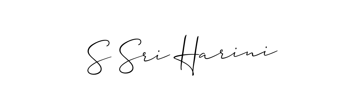 You should practise on your own different ways (Allison_Script) to write your name (S Sri Harini) in signature. don't let someone else do it for you. S Sri Harini signature style 2 images and pictures png