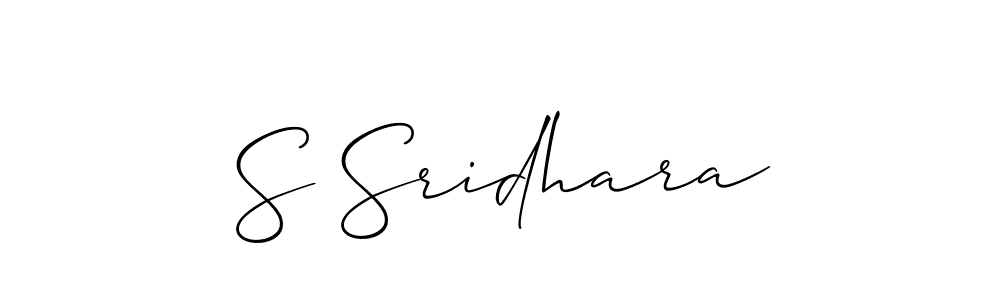 Also You can easily find your signature by using the search form. We will create S Sridhara name handwritten signature images for you free of cost using Allison_Script sign style. S Sridhara signature style 2 images and pictures png