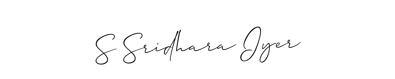 Also we have S Sridhara Iyer name is the best signature style. Create professional handwritten signature collection using Allison_Script autograph style. S Sridhara Iyer signature style 2 images and pictures png