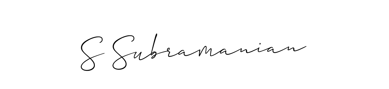 How to Draw S Subramanian signature style? Allison_Script is a latest design signature styles for name S Subramanian. S Subramanian signature style 2 images and pictures png