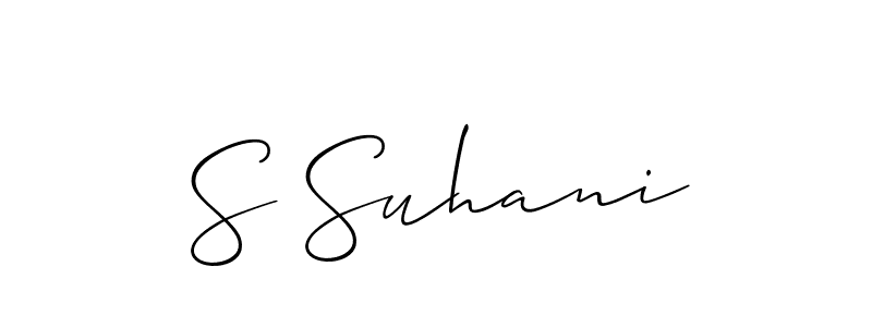 Best and Professional Signature Style for S Suhani. Allison_Script Best Signature Style Collection. S Suhani signature style 2 images and pictures png