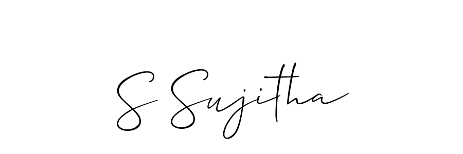 How to Draw S Sujitha signature style? Allison_Script is a latest design signature styles for name S Sujitha. S Sujitha signature style 2 images and pictures png