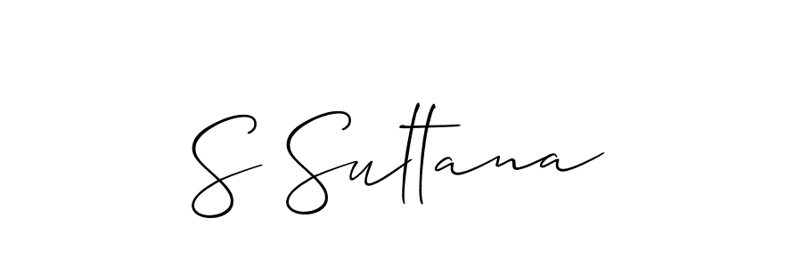 Create a beautiful signature design for name S Sultana. With this signature (Allison_Script) fonts, you can make a handwritten signature for free. S Sultana signature style 2 images and pictures png
