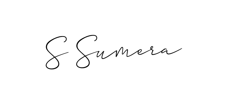 Create a beautiful signature design for name S Sumera. With this signature (Allison_Script) fonts, you can make a handwritten signature for free. S Sumera signature style 2 images and pictures png