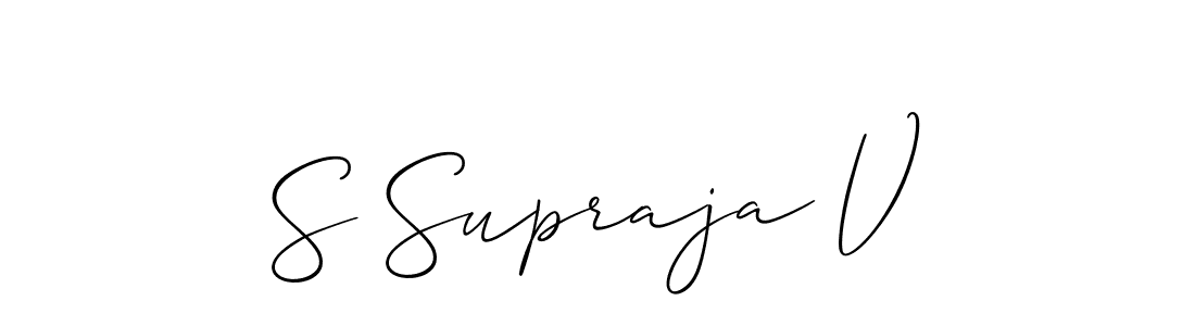 S Supraja V stylish signature style. Best Handwritten Sign (Allison_Script) for my name. Handwritten Signature Collection Ideas for my name S Supraja V. S Supraja V signature style 2 images and pictures png