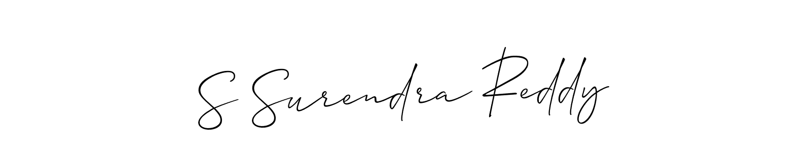 Design your own signature with our free online signature maker. With this signature software, you can create a handwritten (Allison_Script) signature for name S Surendra Reddy. S Surendra Reddy signature style 2 images and pictures png