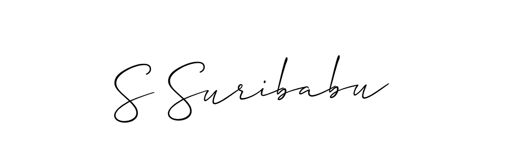 You should practise on your own different ways (Allison_Script) to write your name (S Suribabu) in signature. don't let someone else do it for you. S Suribabu signature style 2 images and pictures png