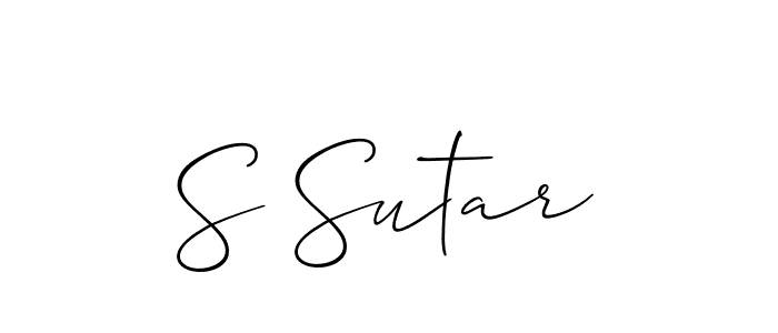 Create a beautiful signature design for name S Sutar. With this signature (Allison_Script) fonts, you can make a handwritten signature for free. S Sutar signature style 2 images and pictures png