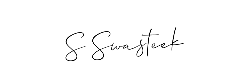 S Swasteek stylish signature style. Best Handwritten Sign (Allison_Script) for my name. Handwritten Signature Collection Ideas for my name S Swasteek. S Swasteek signature style 2 images and pictures png