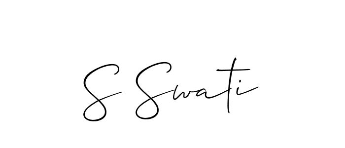 Also we have S Swati name is the best signature style. Create professional handwritten signature collection using Allison_Script autograph style. S Swati signature style 2 images and pictures png