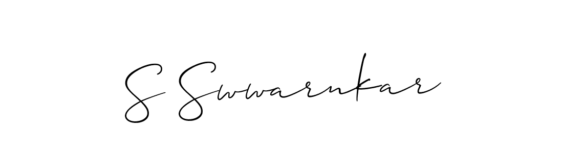 S Swwarnkar stylish signature style. Best Handwritten Sign (Allison_Script) for my name. Handwritten Signature Collection Ideas for my name S Swwarnkar. S Swwarnkar signature style 2 images and pictures png