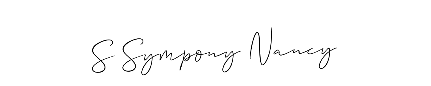 Make a beautiful signature design for name S Sympony Nancy. Use this online signature maker to create a handwritten signature for free. S Sympony Nancy signature style 2 images and pictures png