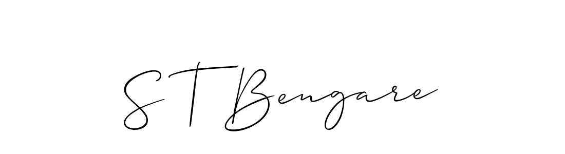 Design your own signature with our free online signature maker. With this signature software, you can create a handwritten (Allison_Script) signature for name S T Bengare. S T Bengare signature style 2 images and pictures png