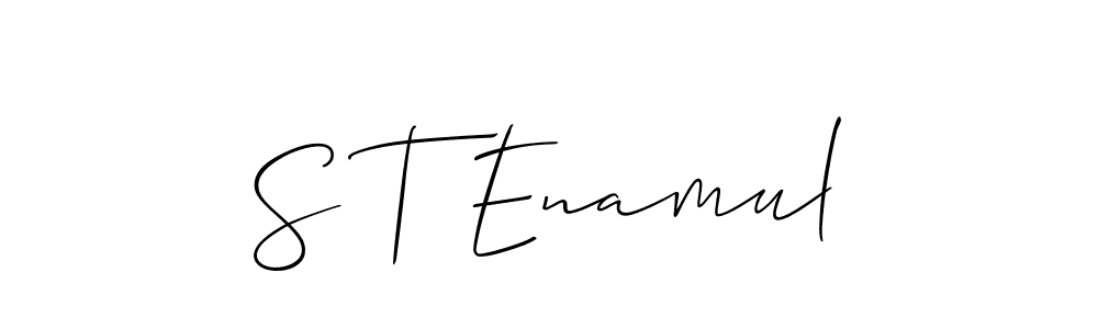 Create a beautiful signature design for name S T Enamul. With this signature (Allison_Script) fonts, you can make a handwritten signature for free. S T Enamul signature style 2 images and pictures png