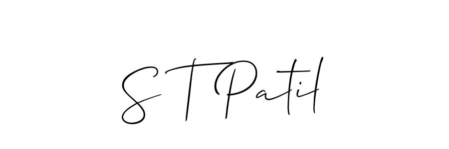 Also we have S T Patil name is the best signature style. Create professional handwritten signature collection using Allison_Script autograph style. S T Patil signature style 2 images and pictures png