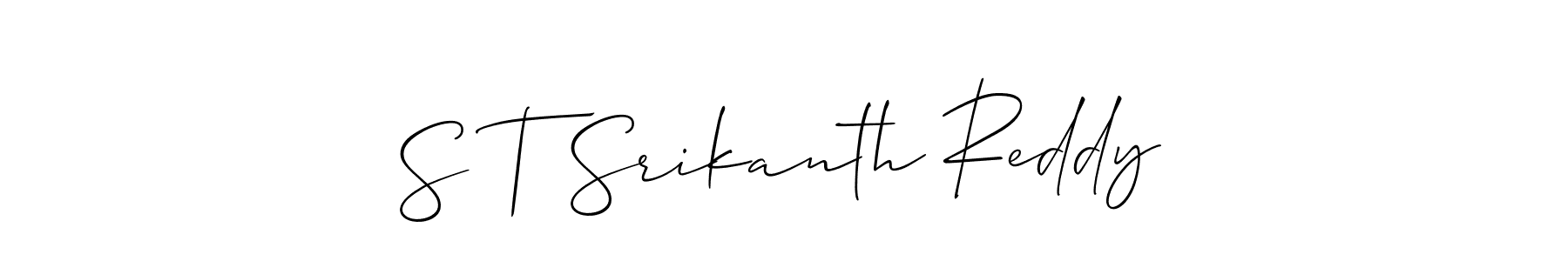 How to make S T Srikanth Reddy signature? Allison_Script is a professional autograph style. Create handwritten signature for S T Srikanth Reddy name. S T Srikanth Reddy signature style 2 images and pictures png