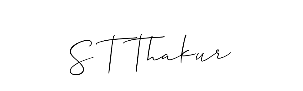 Design your own signature with our free online signature maker. With this signature software, you can create a handwritten (Allison_Script) signature for name S T Thakur. S T Thakur signature style 2 images and pictures png