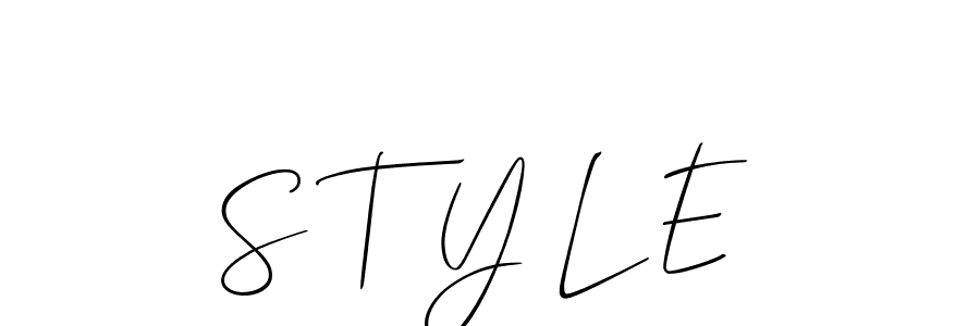 Also we have S T Y L E name is the best signature style. Create professional handwritten signature collection using Allison_Script autograph style. S T Y L E signature style 2 images and pictures png