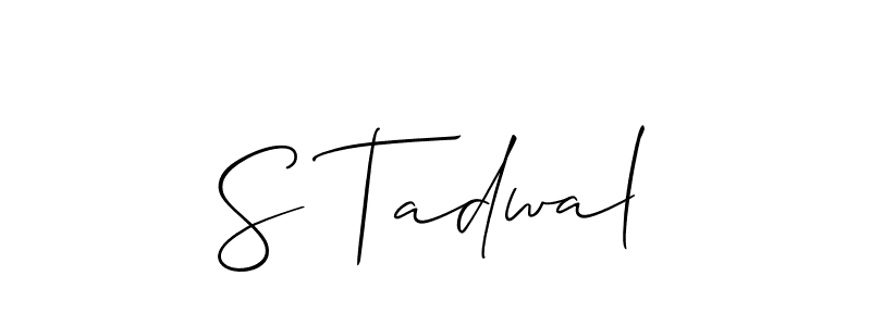 Use a signature maker to create a handwritten signature online. With this signature software, you can design (Allison_Script) your own signature for name S Tadwal. S Tadwal signature style 2 images and pictures png