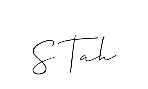 Best and Professional Signature Style for S Tah. Allison_Script Best Signature Style Collection. S Tah signature style 2 images and pictures png