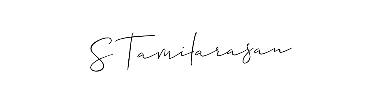 Similarly Allison_Script is the best handwritten signature design. Signature creator online .You can use it as an online autograph creator for name S Tamilarasan. S Tamilarasan signature style 2 images and pictures png