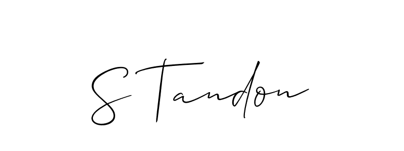 Similarly Allison_Script is the best handwritten signature design. Signature creator online .You can use it as an online autograph creator for name S Tandon. S Tandon signature style 2 images and pictures png
