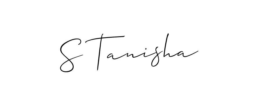 Best and Professional Signature Style for S Tanisha. Allison_Script Best Signature Style Collection. S Tanisha signature style 2 images and pictures png