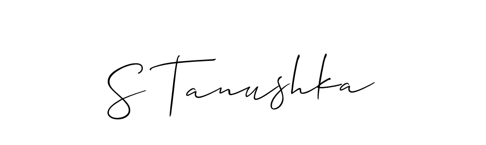 This is the best signature style for the S Tanushka name. Also you like these signature font (Allison_Script). Mix name signature. S Tanushka signature style 2 images and pictures png