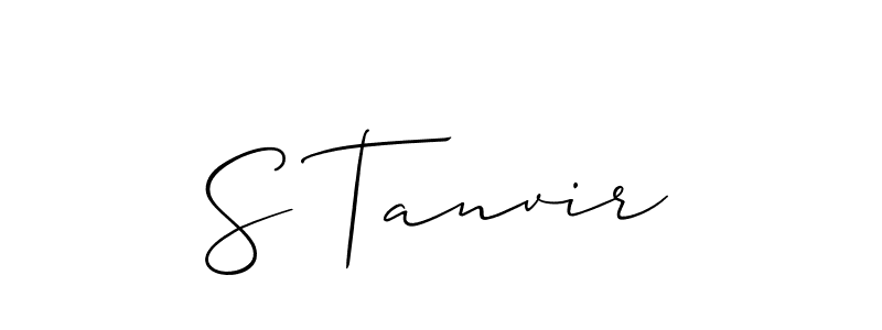 Also we have S Tanvir name is the best signature style. Create professional handwritten signature collection using Allison_Script autograph style. S Tanvir signature style 2 images and pictures png