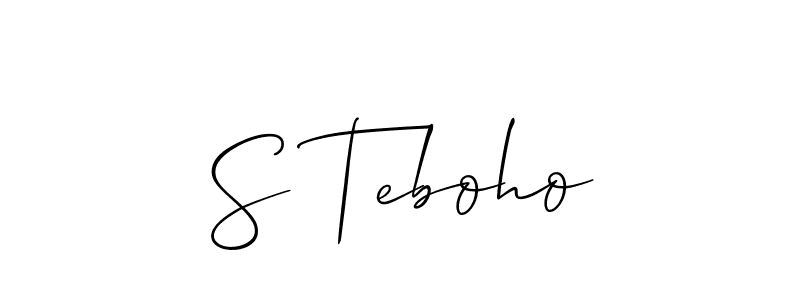 Make a beautiful signature design for name S Teboho. Use this online signature maker to create a handwritten signature for free. S Teboho signature style 2 images and pictures png