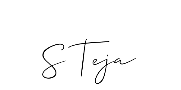 S Teja stylish signature style. Best Handwritten Sign (Allison_Script) for my name. Handwritten Signature Collection Ideas for my name S Teja. S Teja signature style 2 images and pictures png