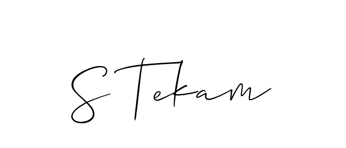 Also we have S Tekam name is the best signature style. Create professional handwritten signature collection using Allison_Script autograph style. S Tekam signature style 2 images and pictures png