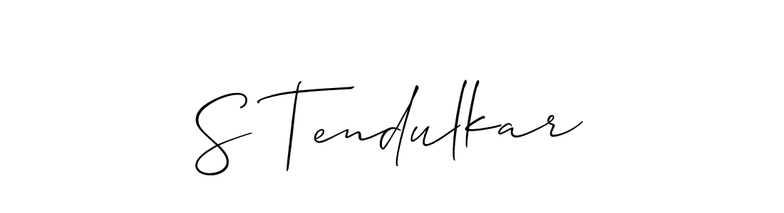 Make a beautiful signature design for name S Tendulkar. With this signature (Allison_Script) style, you can create a handwritten signature for free. S Tendulkar signature style 2 images and pictures png