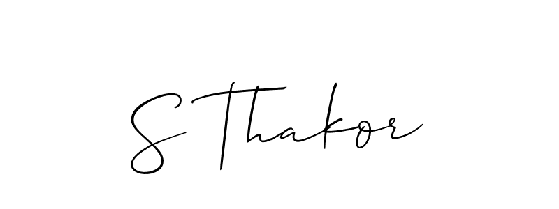 Similarly Allison_Script is the best handwritten signature design. Signature creator online .You can use it as an online autograph creator for name S Thakor. S Thakor signature style 2 images and pictures png