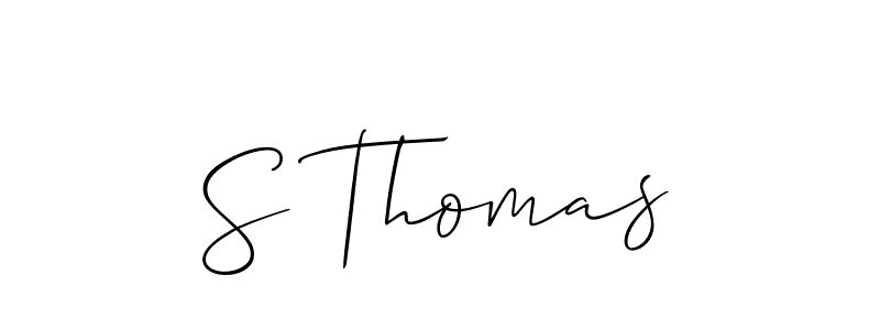 Allison_Script is a professional signature style that is perfect for those who want to add a touch of class to their signature. It is also a great choice for those who want to make their signature more unique. Get S Thomas name to fancy signature for free. S Thomas signature style 2 images and pictures png