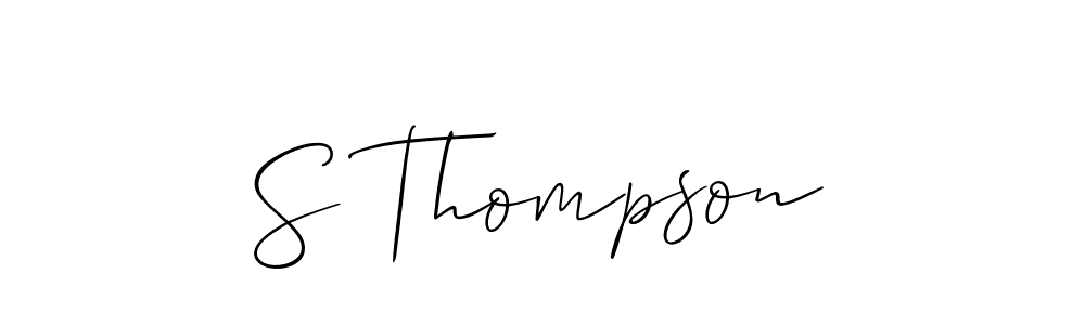 Make a beautiful signature design for name S Thompson. With this signature (Allison_Script) style, you can create a handwritten signature for free. S Thompson signature style 2 images and pictures png