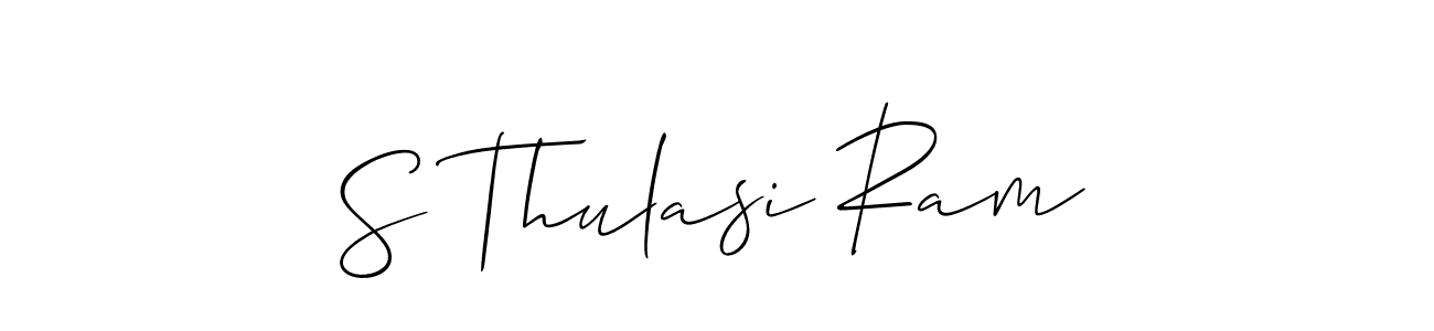 This is the best signature style for the S Thulasi Ram name. Also you like these signature font (Allison_Script). Mix name signature. S Thulasi Ram signature style 2 images and pictures png
