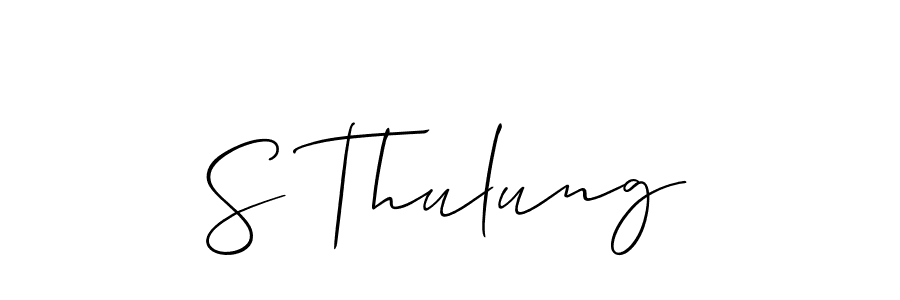 Best and Professional Signature Style for S Thulung. Allison_Script Best Signature Style Collection. S Thulung signature style 2 images and pictures png