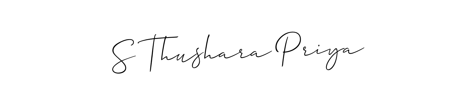 You can use this online signature creator to create a handwritten signature for the name S Thushara Priya. This is the best online autograph maker. S Thushara Priya signature style 2 images and pictures png