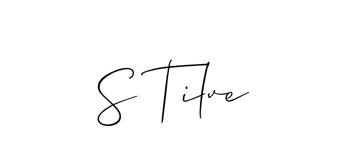 Allison_Script is a professional signature style that is perfect for those who want to add a touch of class to their signature. It is also a great choice for those who want to make their signature more unique. Get S Tilve name to fancy signature for free. S Tilve signature style 2 images and pictures png