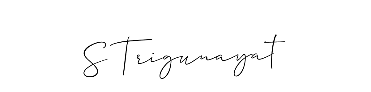 S Trigunayat stylish signature style. Best Handwritten Sign (Allison_Script) for my name. Handwritten Signature Collection Ideas for my name S Trigunayat. S Trigunayat signature style 2 images and pictures png