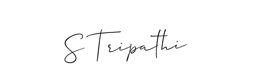 The best way (Allison_Script) to make a short signature is to pick only two or three words in your name. The name S Tripathi include a total of six letters. For converting this name. S Tripathi signature style 2 images and pictures png