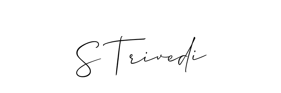 You should practise on your own different ways (Allison_Script) to write your name (S Trivedi) in signature. don't let someone else do it for you. S Trivedi signature style 2 images and pictures png